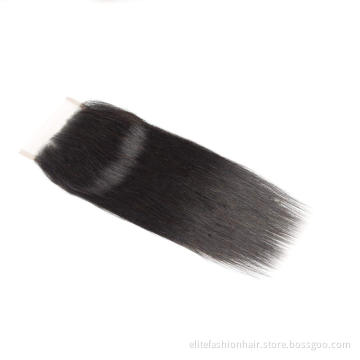Wholesale 4x4 Lace Closure Human Hair Transparent Lace Closure Pre Plucked with Baby Hair Straight 4x4 Lace Closure Human Hair
